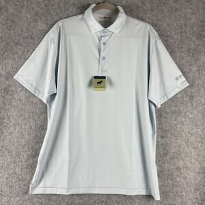 Horn Legend Golf Polo Shirt Mens Large Check Bamboo Charcoal Luxury Performance